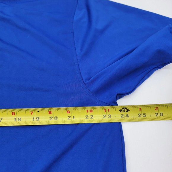 Mens FOOTJOY FJ Solid Blue CROFTON COUNTRY CLUB Wicking Golf Shirt Maryland - Picture 7 of 7